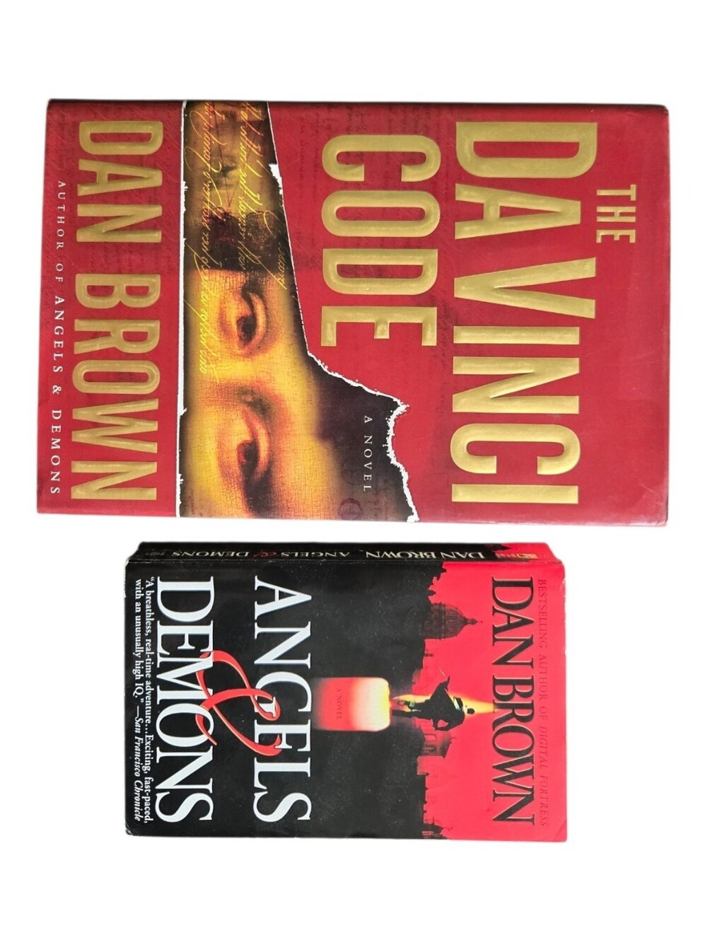 Pair of Dan Brown Novels - The Da Vinci Code + Angels & Demons - Used Books